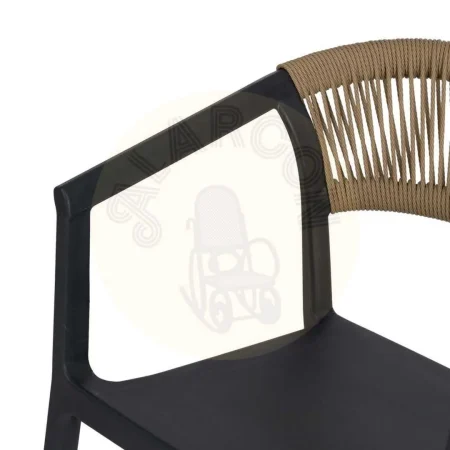 Silla apilable antracita de polipropileno con cuerda de polietileno 56x54x75.50cm - Ixia - 614705IX - foto-secundaria-4