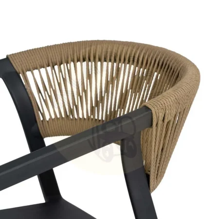 Silla apilable antracita de polipropileno con cuerda de polietileno 56x54x75.50cm - Ixia - 614705IX - foto-secundaria-5