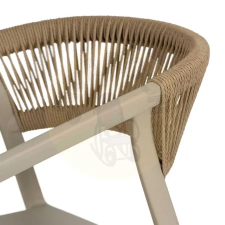 Silla apilable beige en polipropileno con cuerda de polietileno 56x52x76cm - Ixia - 614706IX - foto-secundaria-5
