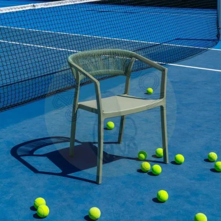 Silla apilable verde de polipropileno con cuerda de polietileno 56x52x76cm - Ixia - 614707IX - foto-secundaria-11