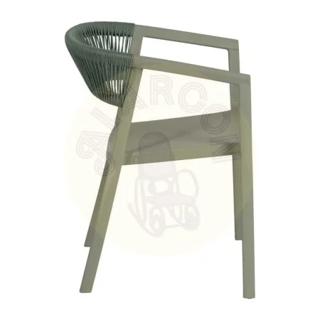 Silla apilable verde de polipropileno con cuerda de polietileno 56x52x76cm - Ixia - 614707IX - foto-secundaria-2