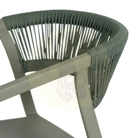 Silla apilable verde de polipropileno con cuerda de polietileno 56x52x76cm - Ixia - 614707IX - foto-secundaria-5