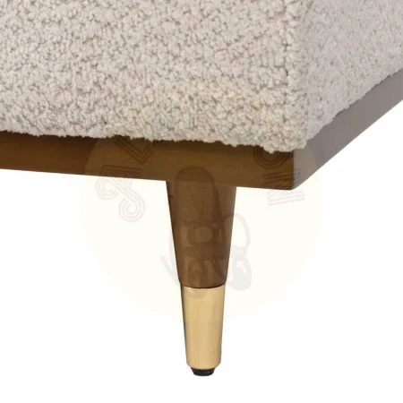 Sofá 2 plazas beige tapizado en tejido con cojines desenfundables y estructura de madera 171x89x83cm - Ixia - 614710IX - foto-secundaria-11