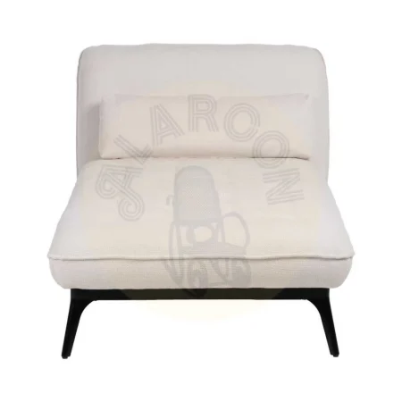 Chaise lounger crema en tejido con patas de metal 172x92x81cm - Ixia - 614712IX - foto-secundaria-1