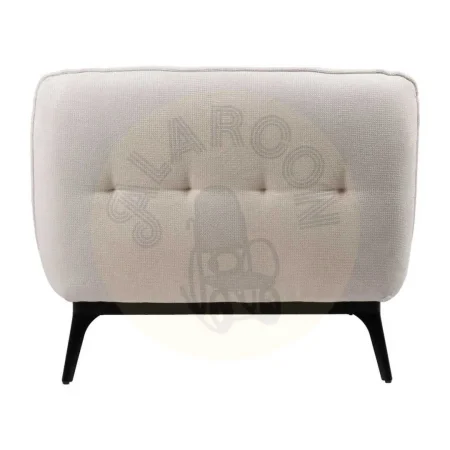 Chaise lounger crema en tejido con patas de metal 172x92x81cm - Ixia - 614712IX - foto-secundaria-2