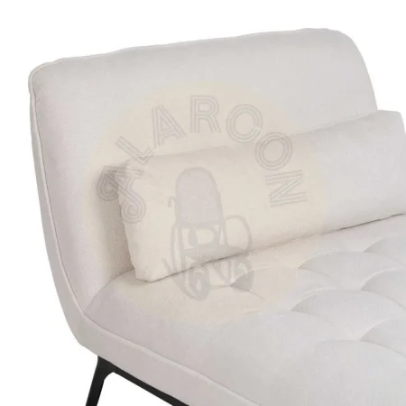 Chaise lounger crema en tejido con patas de metal 172x92x81cm - Ixia - 614712IX - foto-secundaria-3