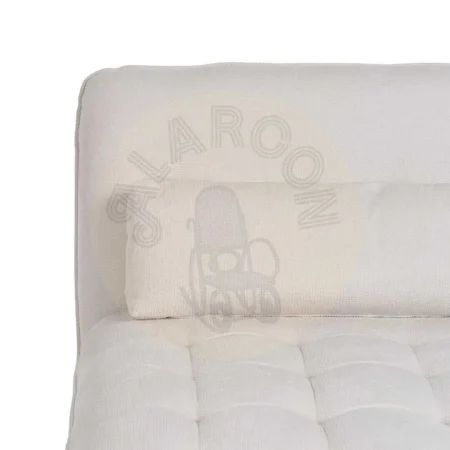 Chaise lounger crema en tejido con patas de metal 172x92x81cm - Ixia - 614712IX - foto-secundaria-4