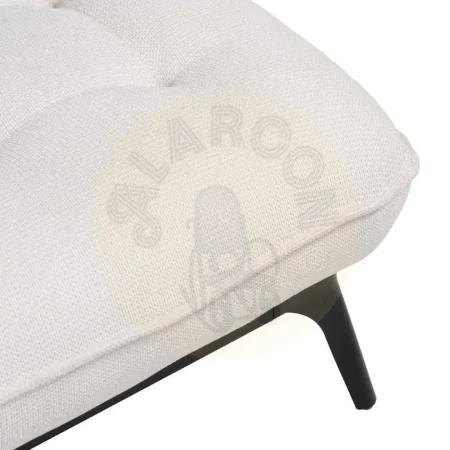 Chaise lounger crema en tejido con patas de metal 172x92x81cm - Ixia - 614712IX - foto-secundaria-5