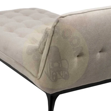 Chaise lounge tapizada en tejido taupe con estructura metálica 168x90x82cm - Ixia - 614714IX - foto-secundaria-11