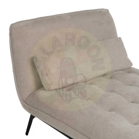 Chaise lounge tapizada en tejido taupe con estructura metálica 168x90x82cm - Ixia - 614714IX - foto-secundaria-3