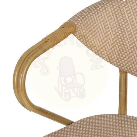 Silla beige apilable en aluminio y textileno para exterior 57x58.50x82cm - Ixia - 614715IX - foto-secundaria-4
