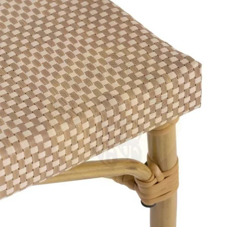 Silla beige apilable en aluminio y textileno para exterior 57x58.50x82cm - Ixia - 614715IX - foto-secundaria-8