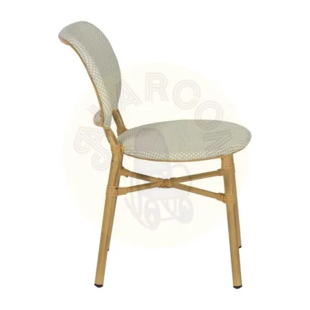 Silla aguamarina de aluminio y textileno apilable 47x60x79cm - Ixia - 614720IX - foto-secundaria-1