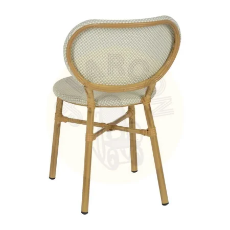 Silla aguamarina de aluminio y textileno apilable 47x60x79cm - Ixia - 614720IX - foto-secundaria-2