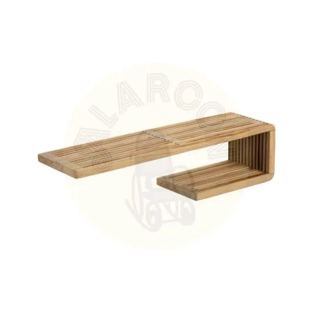 Estante en madera de teca reciclada acabado natural para salón 80x21x20cm - Ixia - 614733IX - foto-secundaria-1