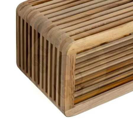 Estante en madera de teca reciclada acabado natural para salón 80x21x20cm - Ixia - 614733IX - foto-secundaria-2