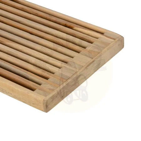 Estante en madera de teca reciclada acabado natural para salón 80x21x20cm - Ixia - 614733IX - foto-secundaria-3