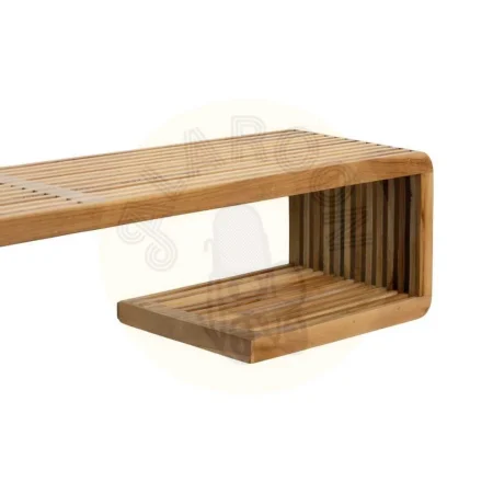 Estante natural de madera de teca reciclada para salón 100x21x20cm - Ixia - 614734IX - foto-secundaria-2