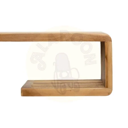 Estante natural de madera de teca reciclada para salón 100x21x20cm - Ixia - 614734IX - foto-secundaria-5