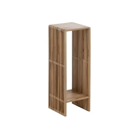 Set de 2 peanas de madera de teca reciclada color natural para salón 33x27x86cm - Ixia - 614735IX - foto-blanco