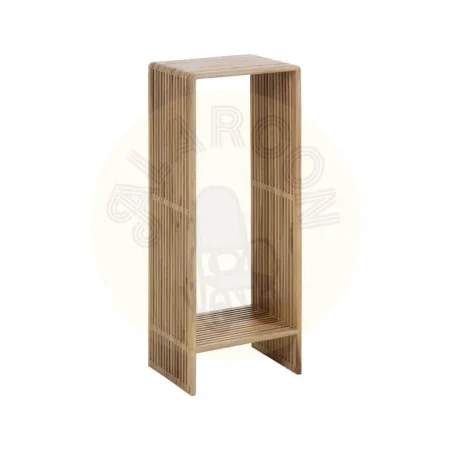 Set de 2 peanas de madera de teca reciclada color natural para salón 33x27x86cm - Ixia - 614735IX - foto-secundaria-1