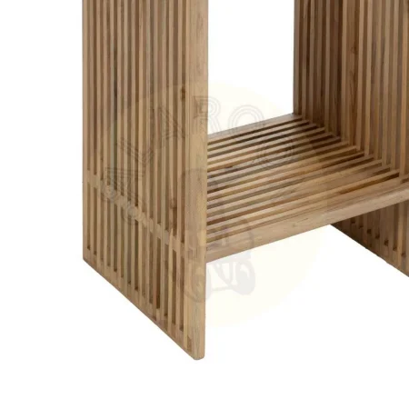 Set de 2 peanas de madera de teca reciclada color natural para salón 33x27x86cm - Ixia - 614735IX - foto-secundaria-5