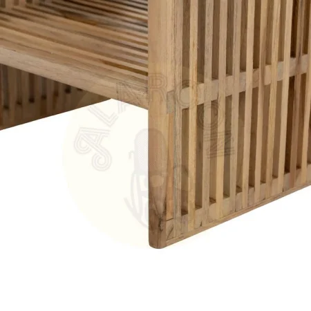 Set de 2 peanas de madera de teca reciclada color natural para salón 33x27x86cm - Ixia - 614735IX - foto-secundaria-8