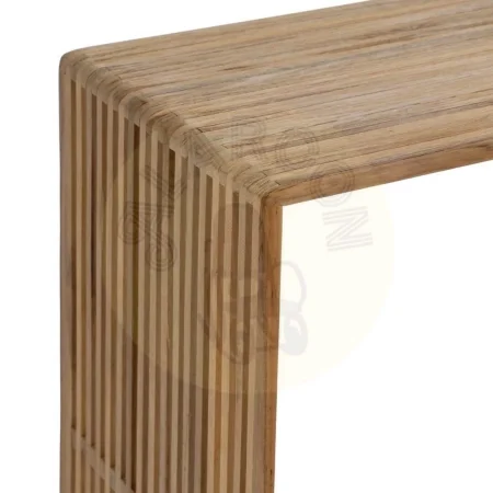 Set de 3 mesas auxiliares en madera de teca natural 65x30x66cm - Ixia - 614738IX - foto-secundaria-5