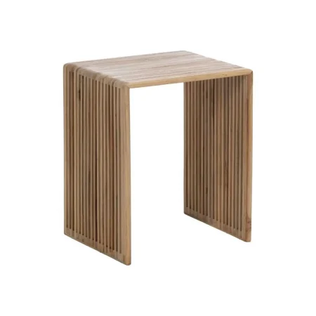 Set de 3 mesas auxiliares en madera de teca reciclada acabado natural 41x34x50cm - Ixia - 614740IX - foto-blanco