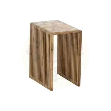 Set de 3 mesas auxiliares en madera de teca reciclada acabado natural 41x34x50cm - Ixia - 614740IX - foto-secundaria-4