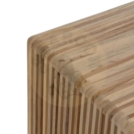 Set de 3 mesas auxiliares en madera de teca reciclada acabado natural 41x34x50cm - Ixia - 614740IX - foto-secundaria-5