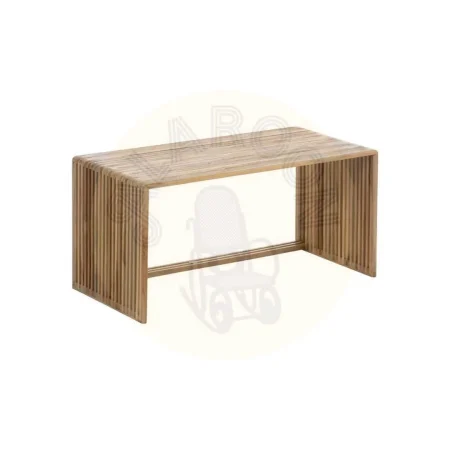 Juego de 2 mesas de centro en madera de teca reciclada color natural 85x35x41cm - Ixia - 614741IX - foto-secundaria-3