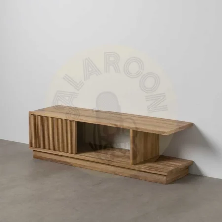 Mueble TV Bellamonte en madera de teca reciclada color natural - Ixia 135x35x39cm - Ixia - 614746IX - foto-secundaria-1