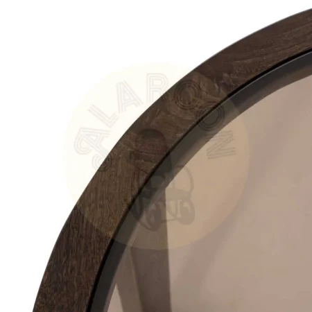 Mesa de centro para salón madera de mango con cristal ámbar 60x60x48cm - Ixia - 614761IX - foto-secundaria-1
