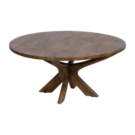 Mesa de centro en madera de mango para salón 100x100x46cm - Ixia - 614766IX - foto-blanco