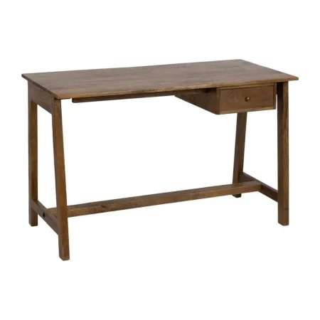 Escritorio en madera de mango natural con cajón 120x60x78cm - Ixia - 614767IX - foto-blanco