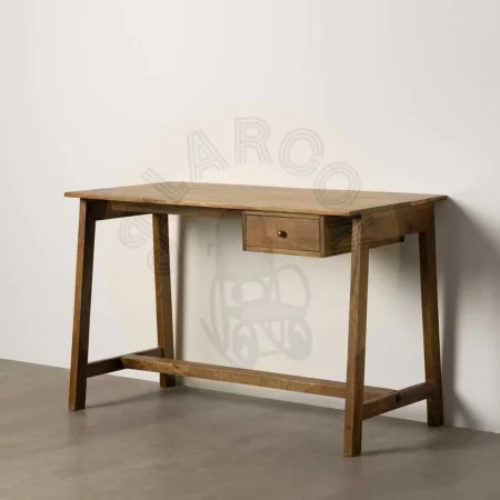 Escritorio en madera de mango natural con cajón 120x60x78cm - Ixia - 614767IX - foto-secundaria-8