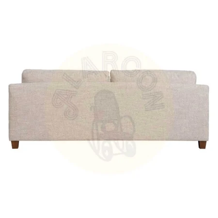 Sofá 3 plazas beige en tejido y estructura de madera con cojines desenfundables 221x90x87cm - Ixia - 614771IX - foto-secundaria-2