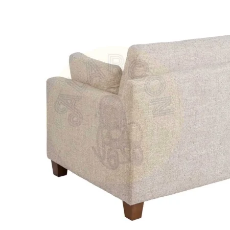 Sofá 3 plazas beige en tejido y estructura de madera con cojines desenfundables 221x90x87cm - Ixia - 614771IX - foto-secundaria-7