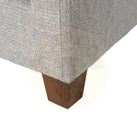 Sofá 3 plazas tapizado gris en tejido 100% poliéster estructura de madera patas en madera de caucho cojines desenfundables 221x90x87cm - Ixia - 614772IX - foto-secundaria-10