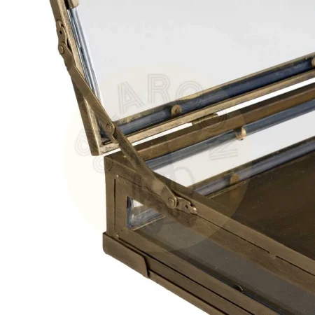 Mesa dorada en metal y cristal 61x36x59cm - Ixia - 614774IX - foto-secundaria-3