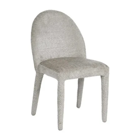 Silla beige tapizada en poliéster con estructura metálica y relleno foam 47x61.50x85cm - Ixia - 614775IX - foto-blanco