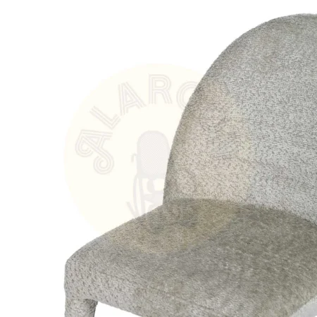 Silla beige tapizada en poliéster con estructura metálica y relleno foam 47x61.50x85cm - Ixia - 614775IX - foto-secundaria-4