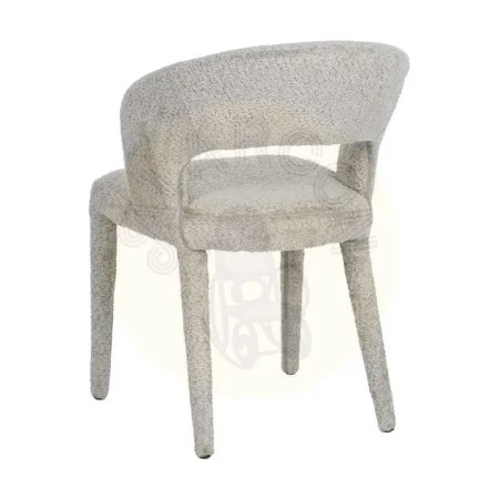 Silla beige en tejido poliéster con estructura metálica 55x60x80cm - Ixia - 614776IX - foto-secundaria-2