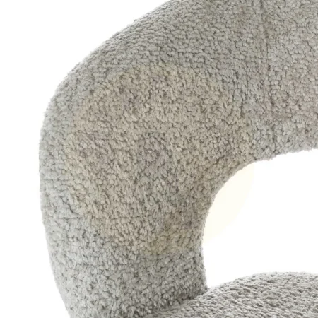 Silla beige en tejido poliéster con estructura metálica 55x60x80cm - Ixia - 614776IX - foto-secundaria-6