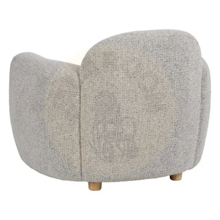 Sillón jaspeado en tejido 100% poliéster con estructura de madera 90x81x67cm - Ixia - 614778IX - foto-secundaria-2