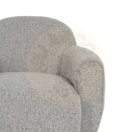 Sillón jaspeado en tejido 100% poliéster con estructura de madera 90x81x67cm - Ixia - 614778IX - foto-secundaria-3