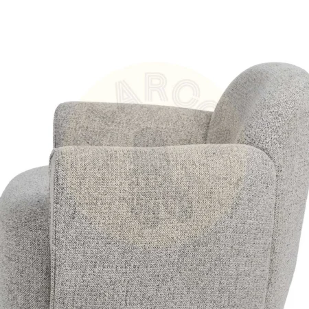 Sillón jaspeado en tejido 100% poliéster con estructura de madera 90x81x67cm - Ixia - 614778IX - foto-secundaria-5