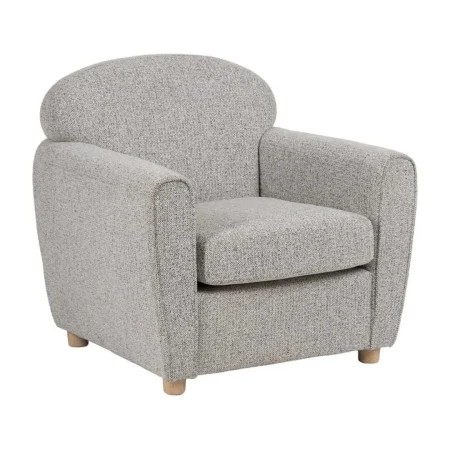 Sillón jaspeado de tejido para salón con estructura de madera y relleno de foam 81x75x82cm - Ixia - 614779IX - foto-blanco