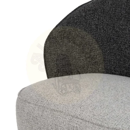Sillón bicolor tapizado en tejido 100% poliéster 78x81x74cm - Ixia - 614783IX - foto-secundaria-4